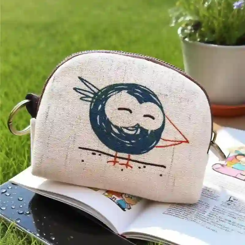 Animal Cotton and Linen Purse - Image 11