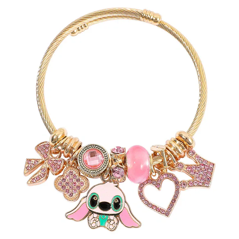 Stitch/Angel Pandora Bracelet-Golden - Image 11