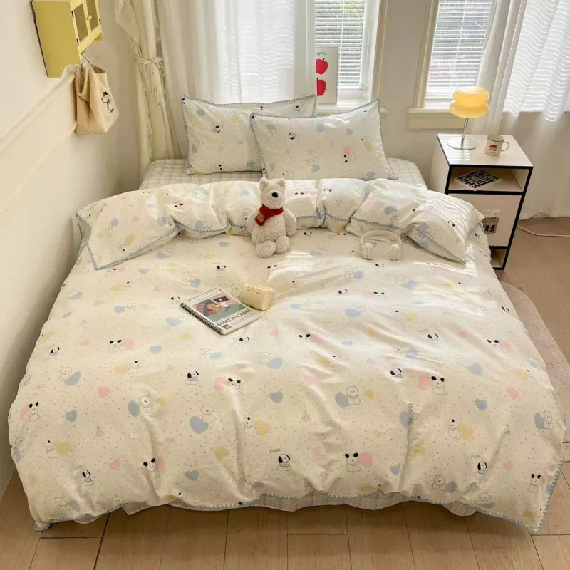 Kitty 4-piece Cotton Bedding Set - Image 3