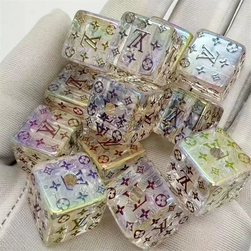 LV Inspired Cube Beads[100pcs] - Image 7
