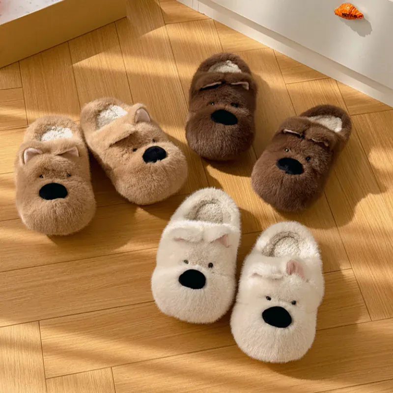 Puppy Furry Slippers - Image 2